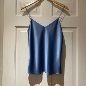 Club Monaco Blue Satin Cami Top